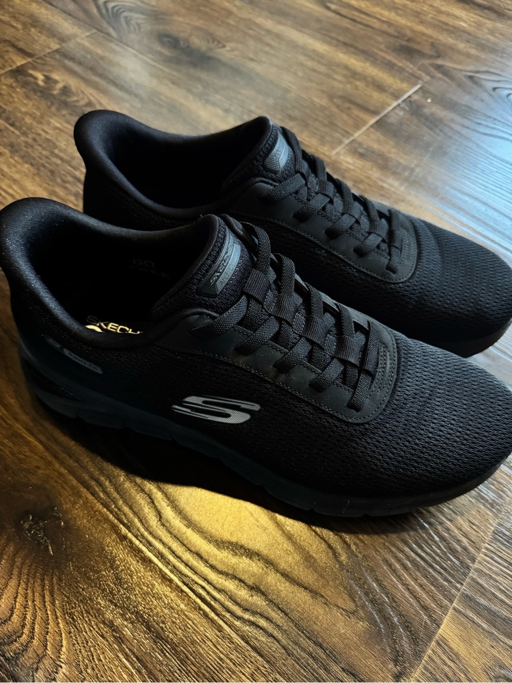 Skechers Men’s All-Black Mesh Athletic Sneakers